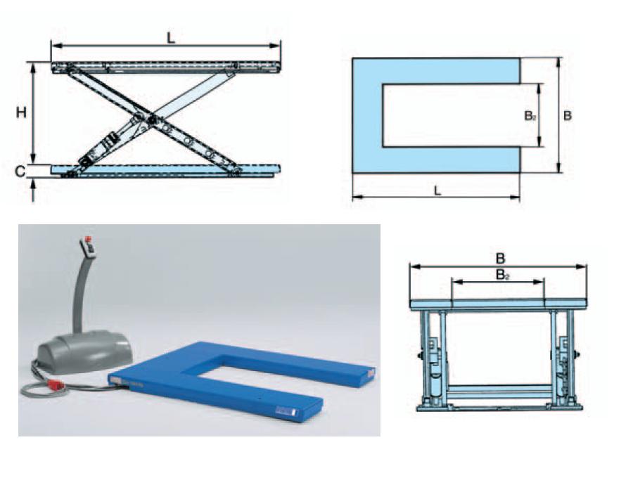 Ploch nonicov zvedac stl HTF-XU Utype